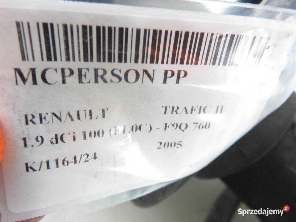 MCPERSON PRAWY PRZEDNI RENAULT TRAFIC II 19 dCi osobowe małopolskie