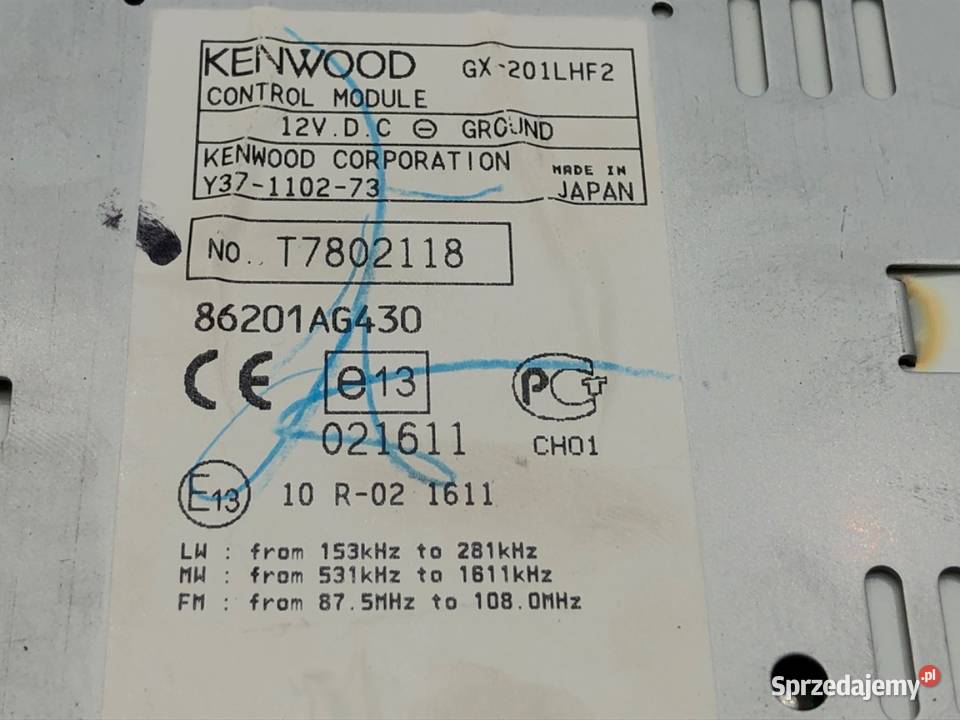 RADIO SUBARU LEGACY IV 86201AG430 0315 podkarpackie