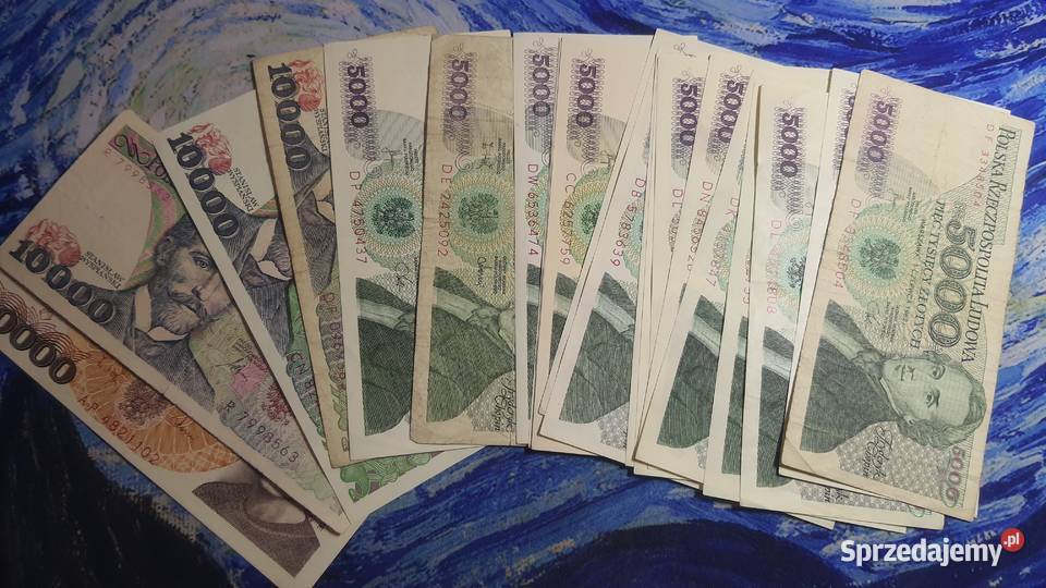 Duży zestaw banknotów PRL