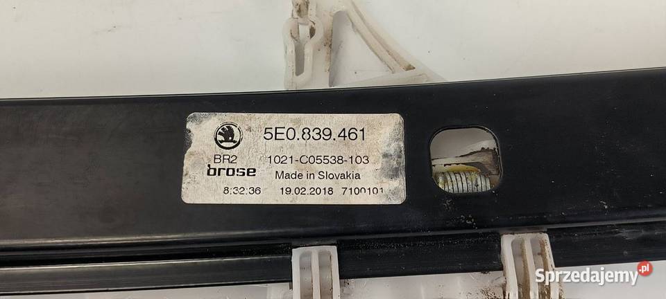 PODNOŚNIK SZYBY LT SKODA OCTAVIA III 5E0839461 Lipno