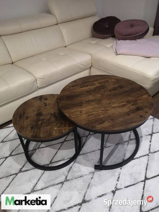 Fabrycznie Nowy Stolik KAWOWY loft okrągłe 53cm łódzkie Łódź