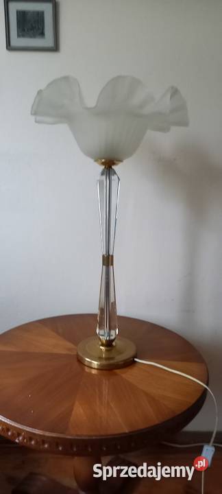 Piękna kryształowa lampa klosz z kryzą Skierniewice