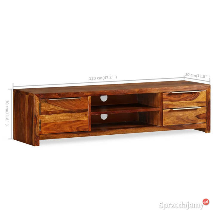 Szafka pod TV z drewna sheesham 120 x 30 x 30 RTV sprzedam
