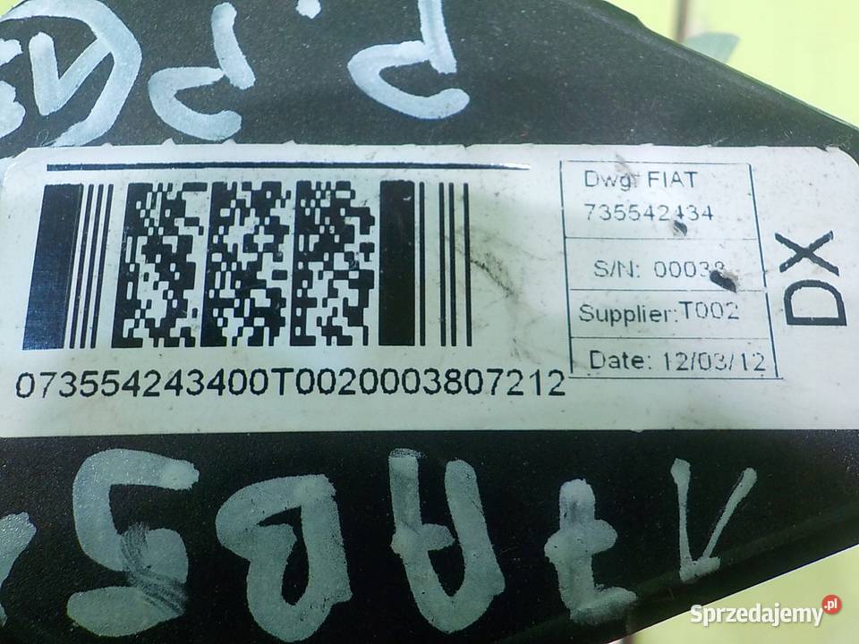 FIAT DOBLO II 13 MJET 12r pas bezpieczenstwa
