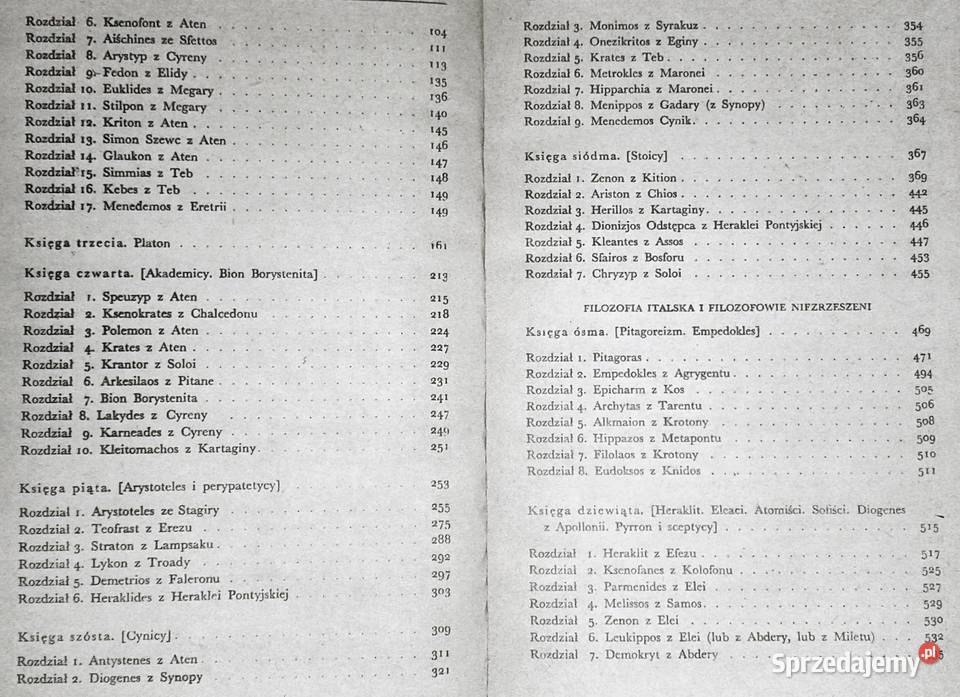 Żywoty i poglądy słynnych filozofów Diogenes Rok wydania 1984 lubelskie Chełm