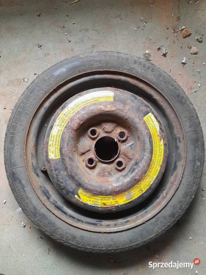 Dwa koła dojazdowe w jednego 4x100 10570 R14 Słupca