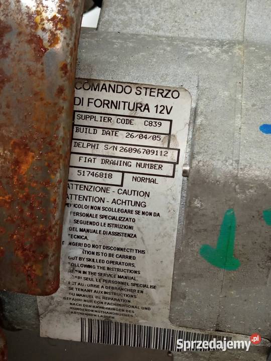 KOLUMNA WSPOMAGANIE ELEKTRYCZNE 51746818 Fiat świętokrzyskie