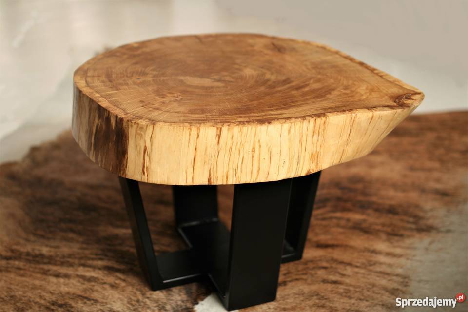 Nieregularny duży stolik Kawowy Loft Plaster Dębu Drewna