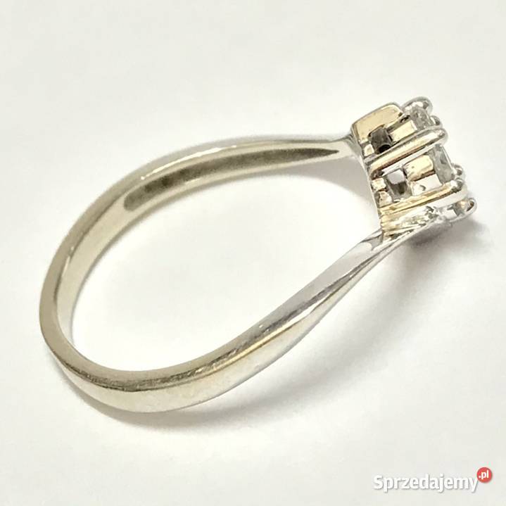 Złoty PIERŚCIONEK 14K cudowny BRYLANTY 025ct r10 Pierścionki Warszawa