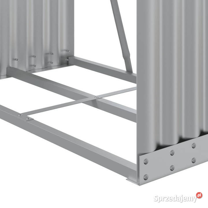 Stojak na drewno srebrny 80x45x190 stal Warszawa