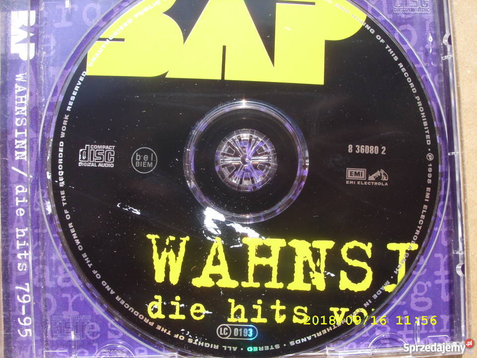 Pop CD BAP WAHNSINNDIE HITS Wołów