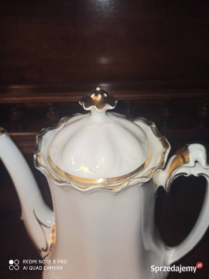 SecesjaDzbanek do kawy MZ Moritz Zdekauer Porcelana i szkło