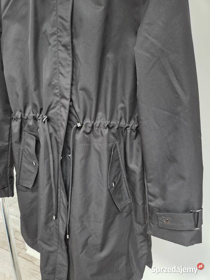 Czarna parka kurtka z kapturem Wiosenna/Jesienna  Liszki