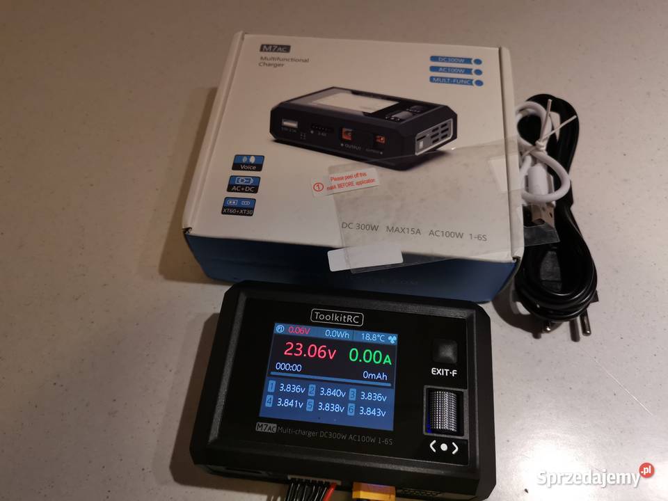 ToolkitRC Ładowarka LiPo M7AC 100W300W XT60 XT30 Gdynia