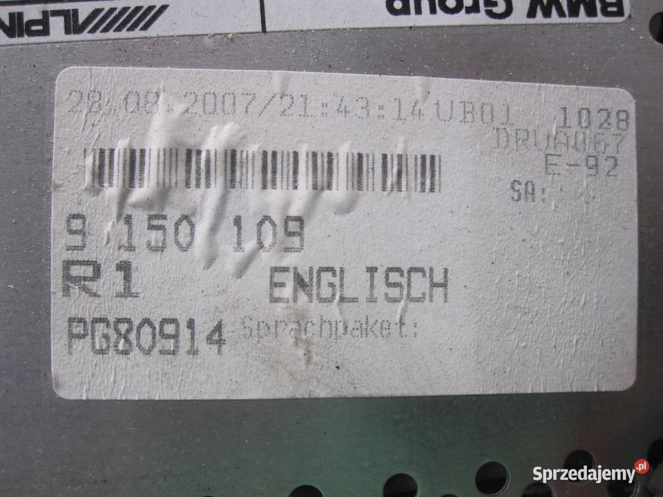 BMW E92 07r radio CD 6968101 9150109 osobowe świętokrzyskie sprzedam