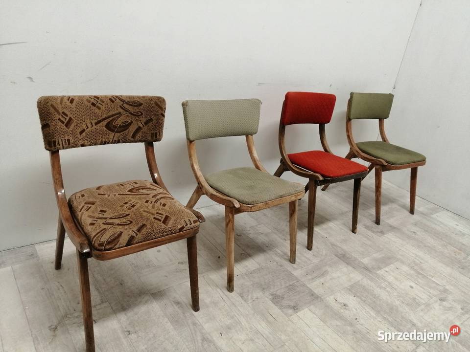 krzesło krzesła prl skoczek komplet do salonu Radomsko