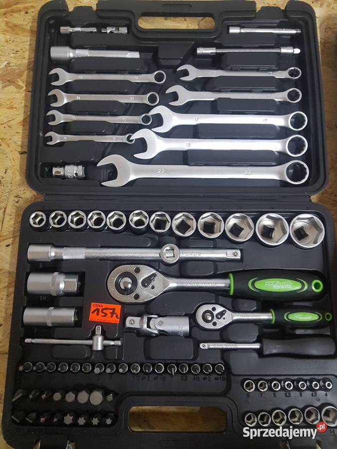 Klucze zestaw 82 PCS HAZARD nasadowe z płaskimi Głogowa