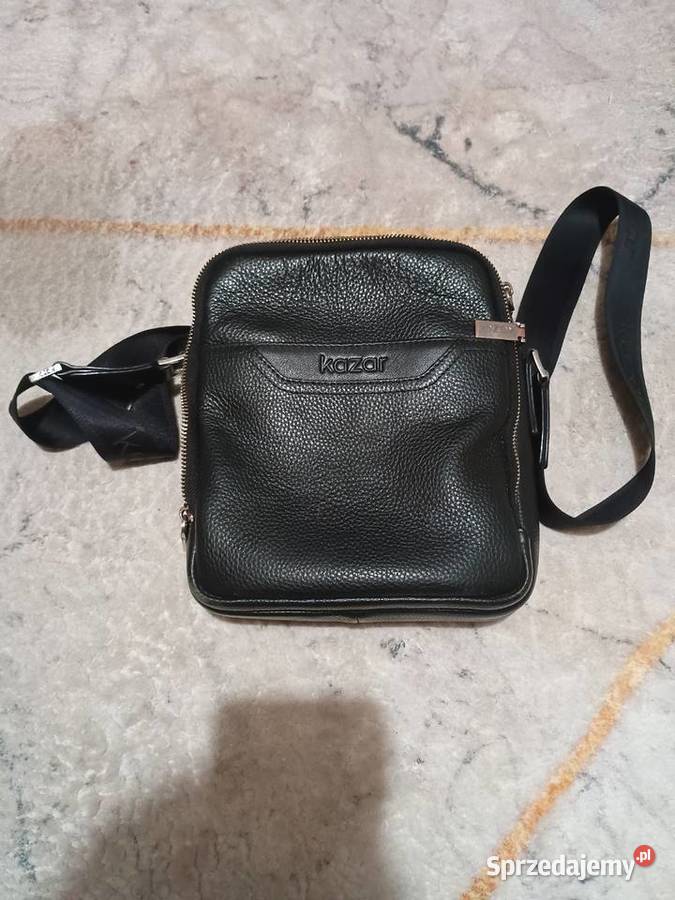 Czarna Skórzana Torba Męska Kazar Model Brock