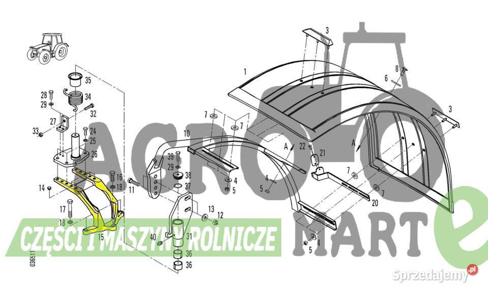 931700030051 931202078111 UCHWYT BŁOTNIKA AGCO Pozostałe Wichrów sprzedam