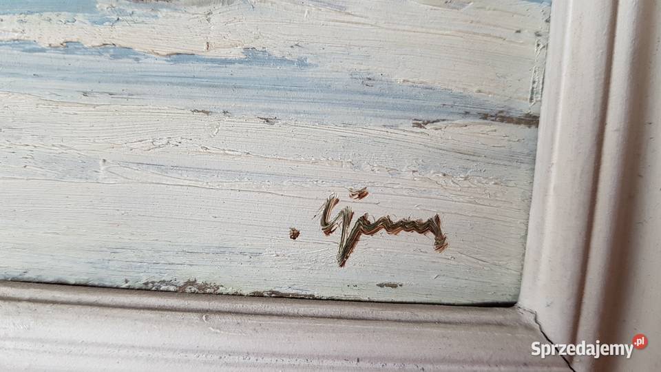 Obraz olejny w ramie Zima w górach Lidia Dąbrowa Górnicza