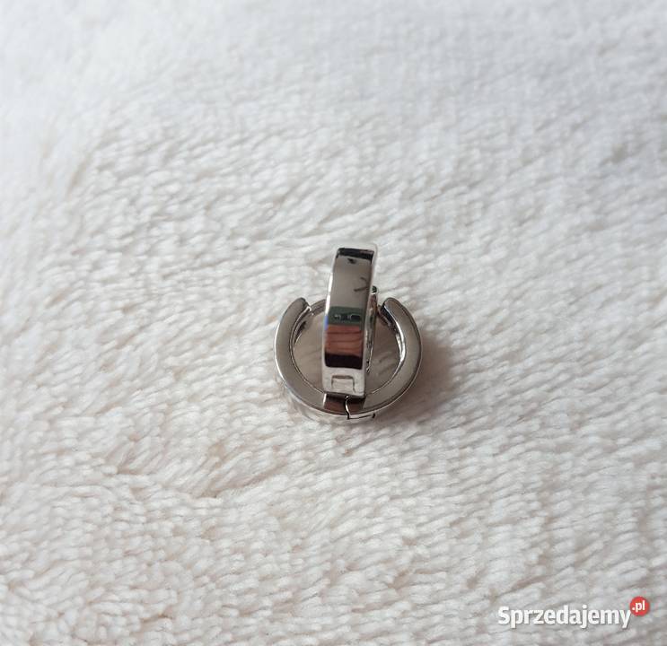 Nowe małe kolczyki okrągłe srebrny kolor unisex Szczecin