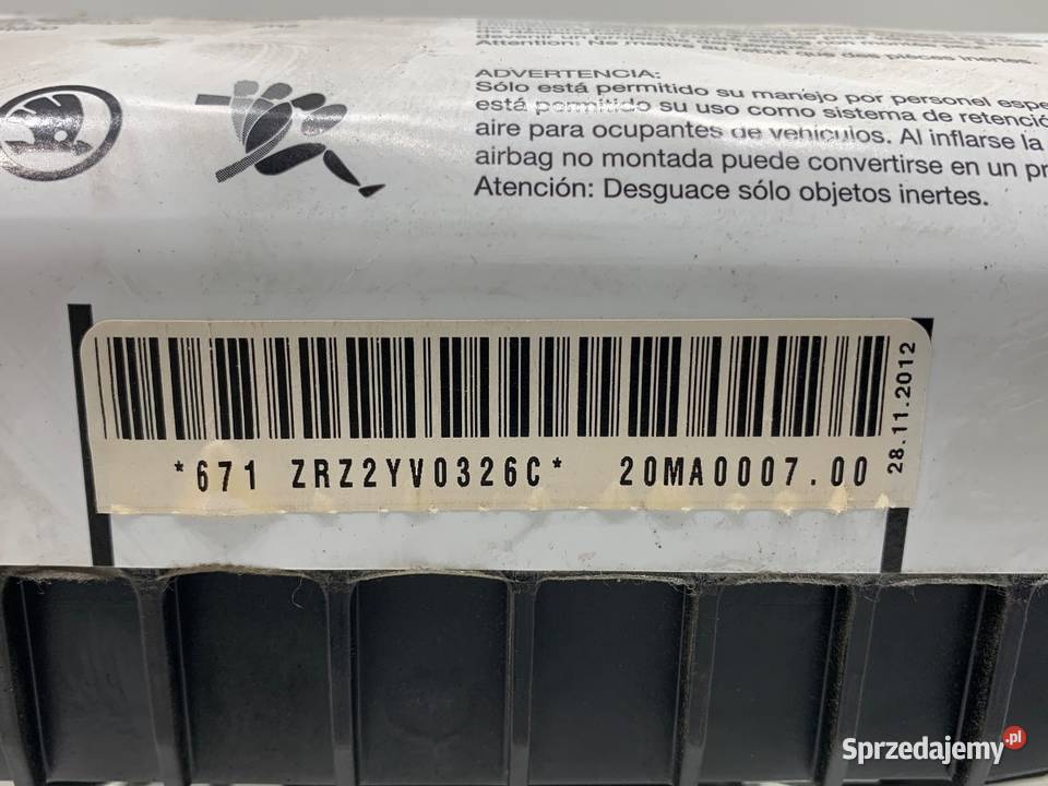 PODUSZKA POWIETRZNA PASAŻERA VW GOLF VI 0914 sprzedam