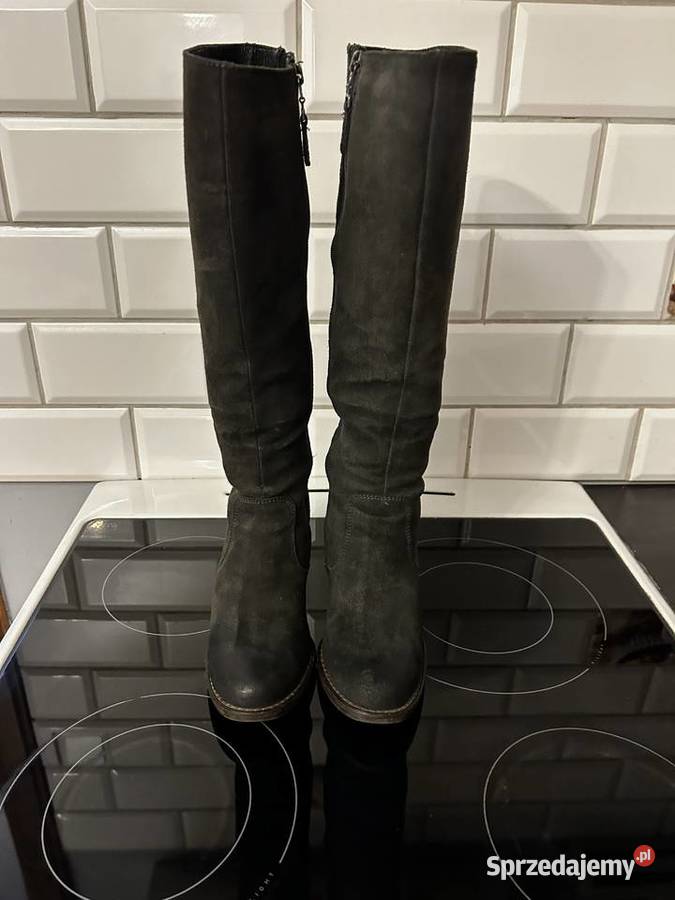 Kozaki ocieplane buty damskie r 36 grafit skóra Gino Rossi Moda i Styl sprzedam