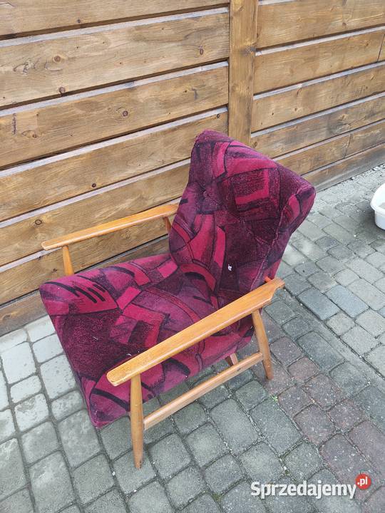 Fotel Lisek z czasów PRL Łęg Tarnowski