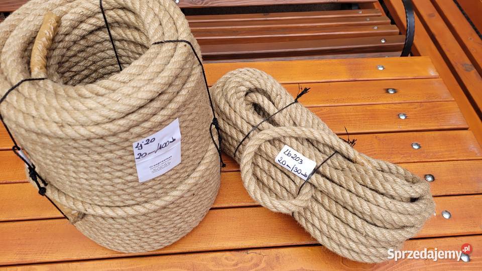 Piękna lina jutowa 20mm duża rolka 100mb Materiały budowlane Gdańsk
