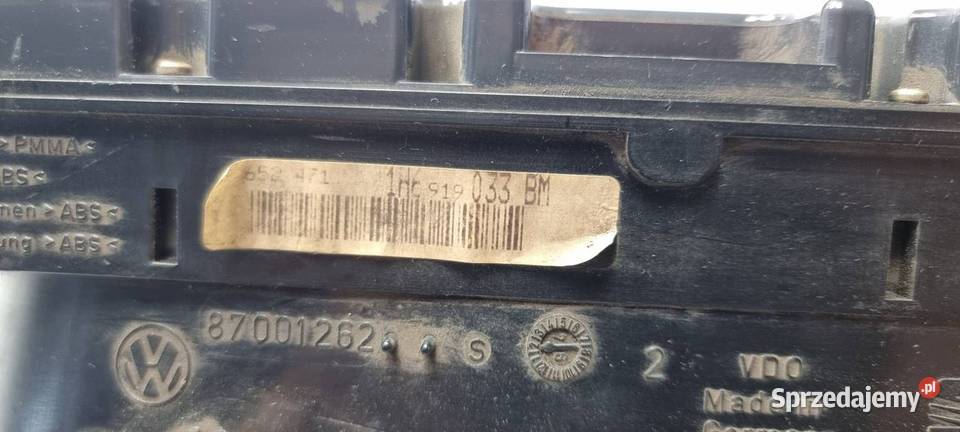 LICZNIK ZEGAR VOLKSWAGEN VENTO 1H6919033BM osobowe Lipno