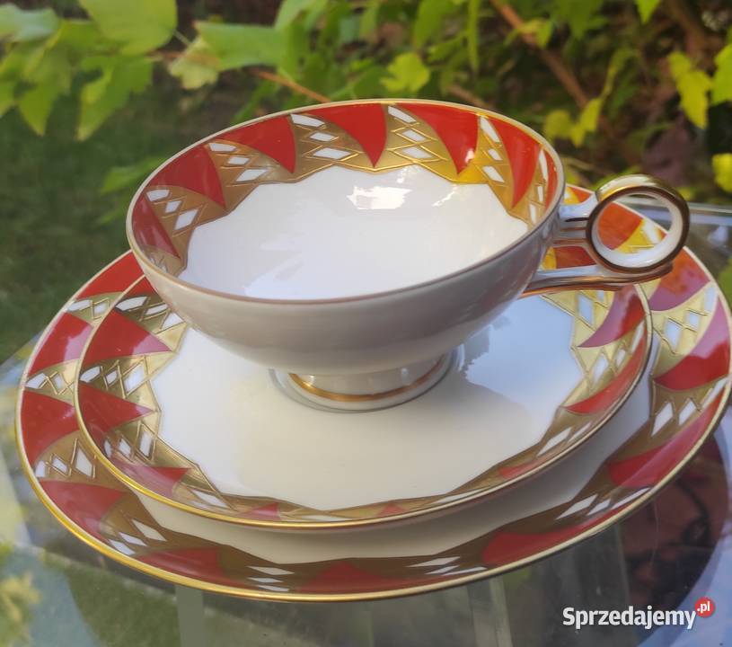 Wallendorf Goldrelief ANTYK zestaw śniadaniowy Pabianice