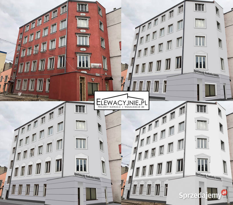 Projekt elewacji Wizualizacja na zdjęciach Warszawa