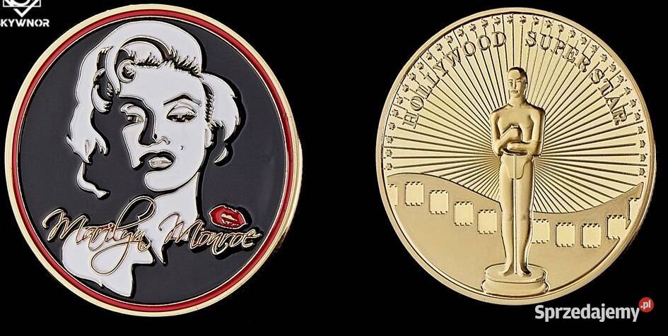 Nowa Moneta Numizmat Marilyn Monroe Złoto 40 mm Sosnowiec