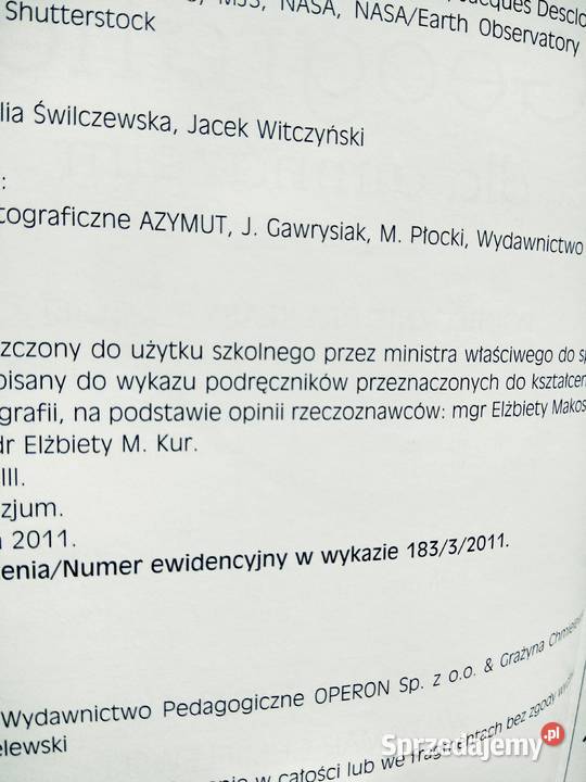 Geografia 3 operon unikatowe podręczniki Antykwariat Warszawa