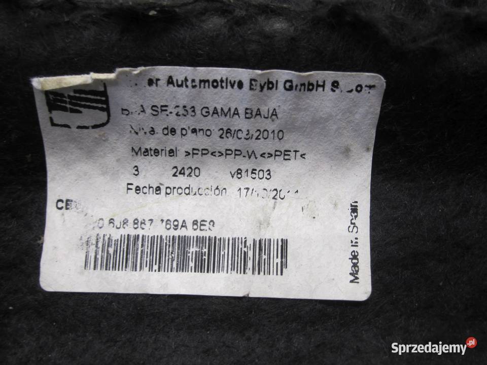 SEAT IBIZA IV 6J 13r półka bagażnika osobowe świętokrzyskie Kielce