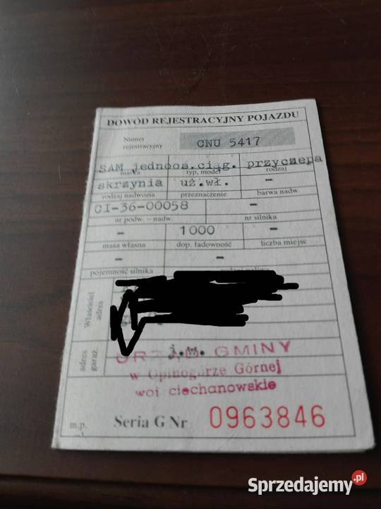 Pozostalosci przyczepka SAM Nowe Miasto Lubawskie