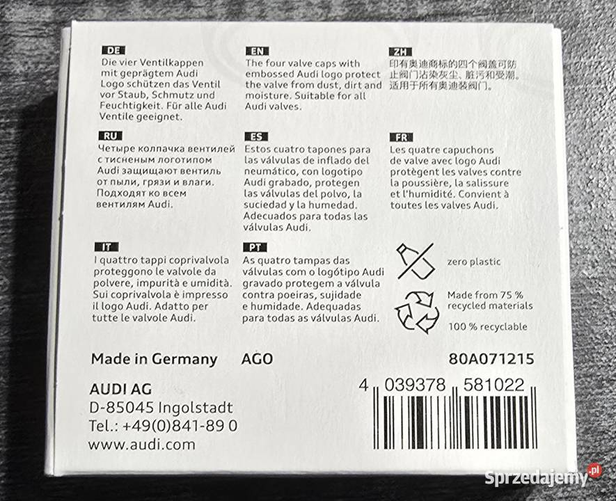 Dekielek AUDI 61 mm 81A601170A nowe oryginalne mazowieckie Warszawa