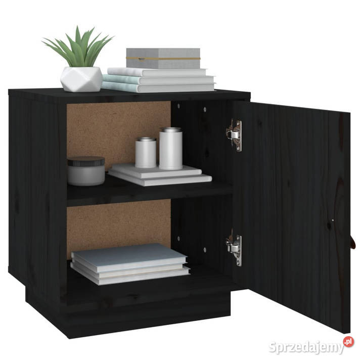 Szafki nocne 2 czarne 40x34x45 lite drewno mazowieckie Warszawa