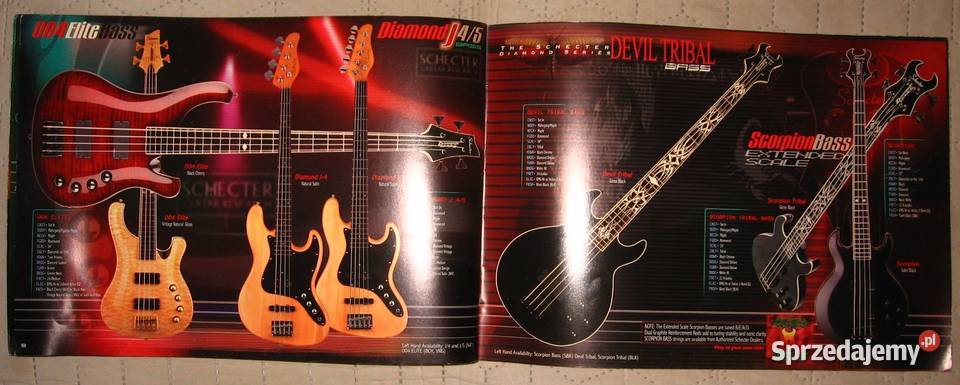 Schecter 2002 guitar catalog katalog gitar Kępice sprzedam