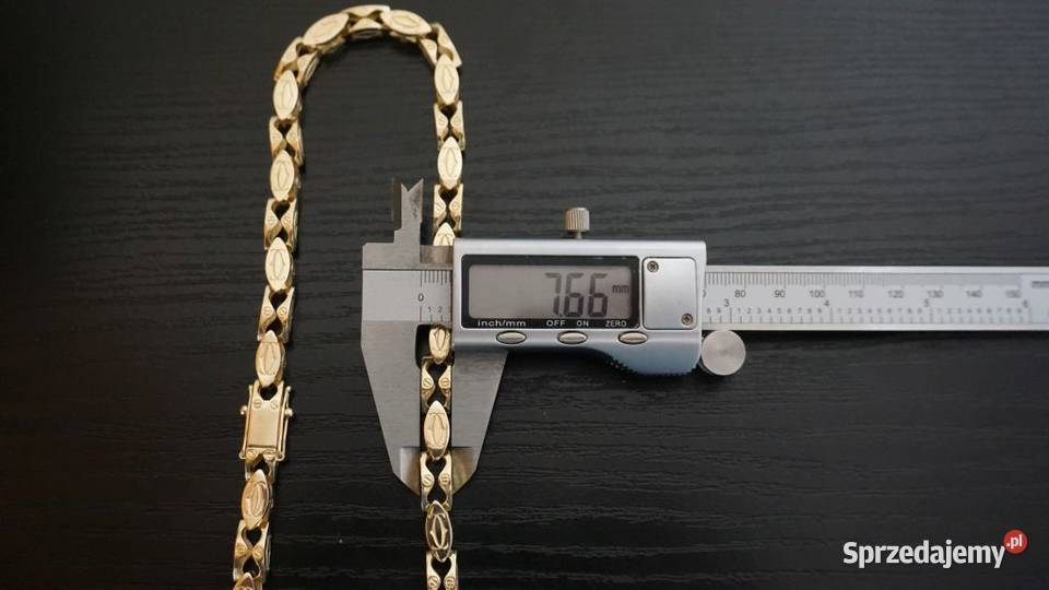 ZŁOTY ŁAŃCUSZEK CARTIER ŁAŃCUCH WZÓR KIZO 125G Warszawa