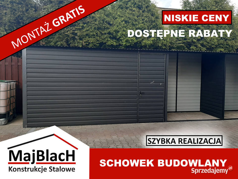 Garaż Blaszany GRAFITOWY Wiata Śmietnikowa Sprzedaż Nowa Sól sprzedam