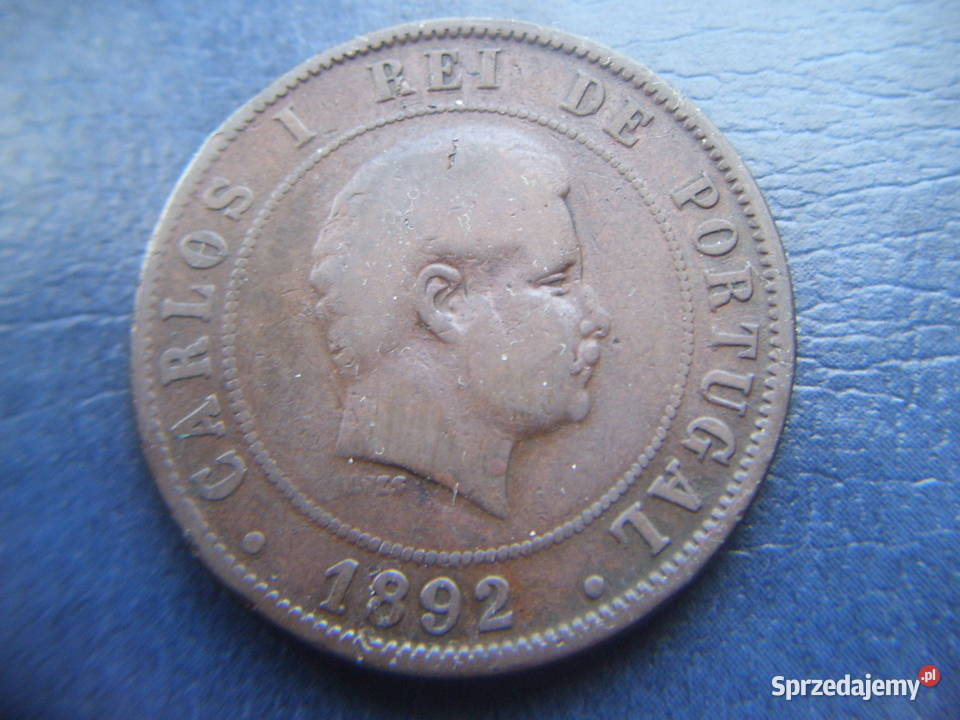 Stare monety 20 real 1892 Portugalia Lesko