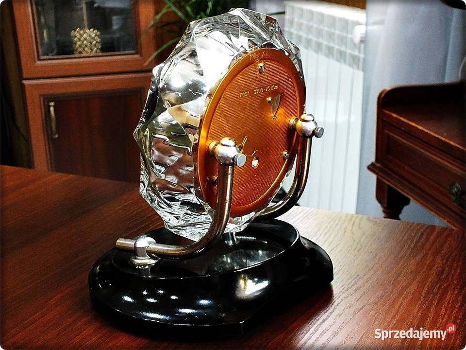 Zegar kryształowy Majak radziecka elegancja lat lubuskie Żary sprzedam