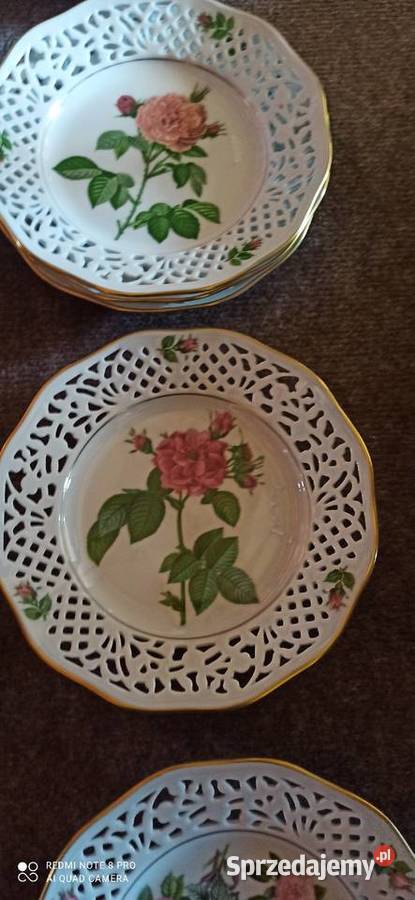 Talerzyk do powieszenia z różami Ażur Schumann pomorskie Gdańsk