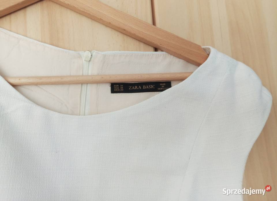 Biała elegancka sukienka ZARA M 38 biały Warszawa