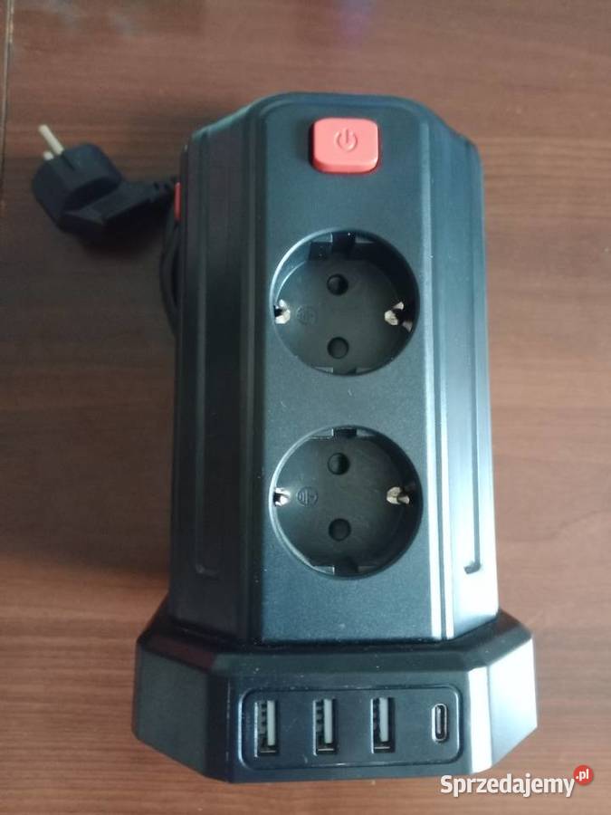 SAMERIVER PIONOWA LISTWA 8 GNIAZD 5 USB CZARNA Bytom