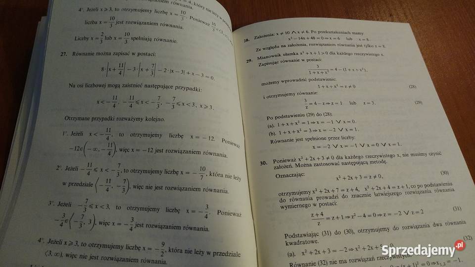 Równania i nierówności zbiór przykładów 1 Podręczniki