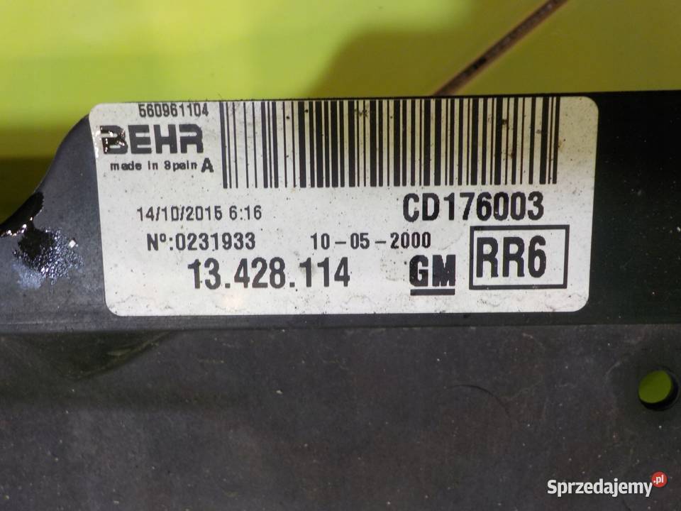 OPEL CORSA E 12 B 15r HB 5D wentylator chlodnicy Suków