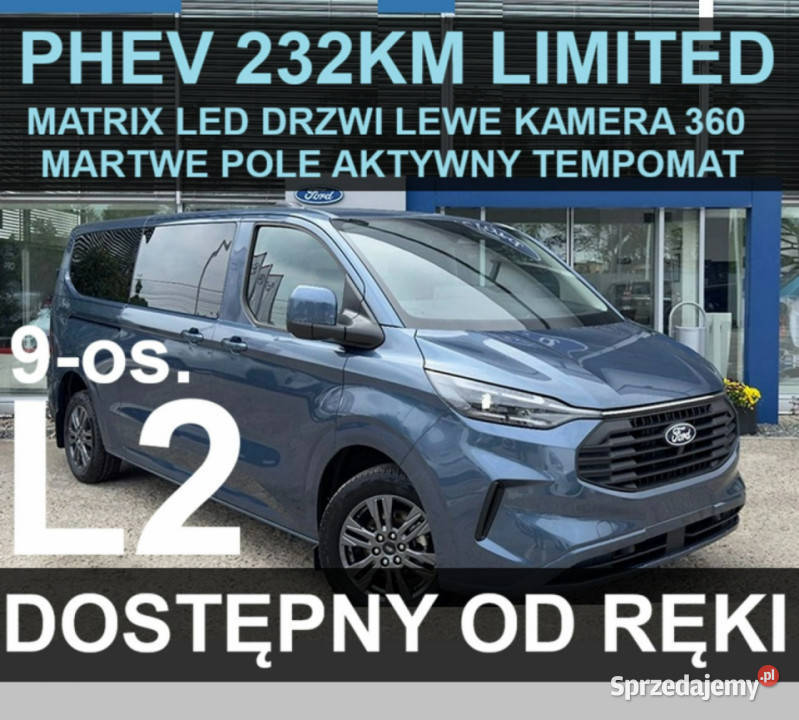 Ford Transit Custom PHEV 232 Limited 9osob Szczecinek