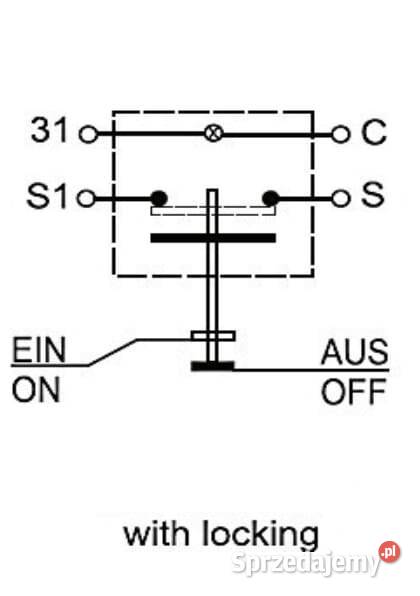 Przełącznik przyciskowy lamp roboczych okrągły Kamionna
